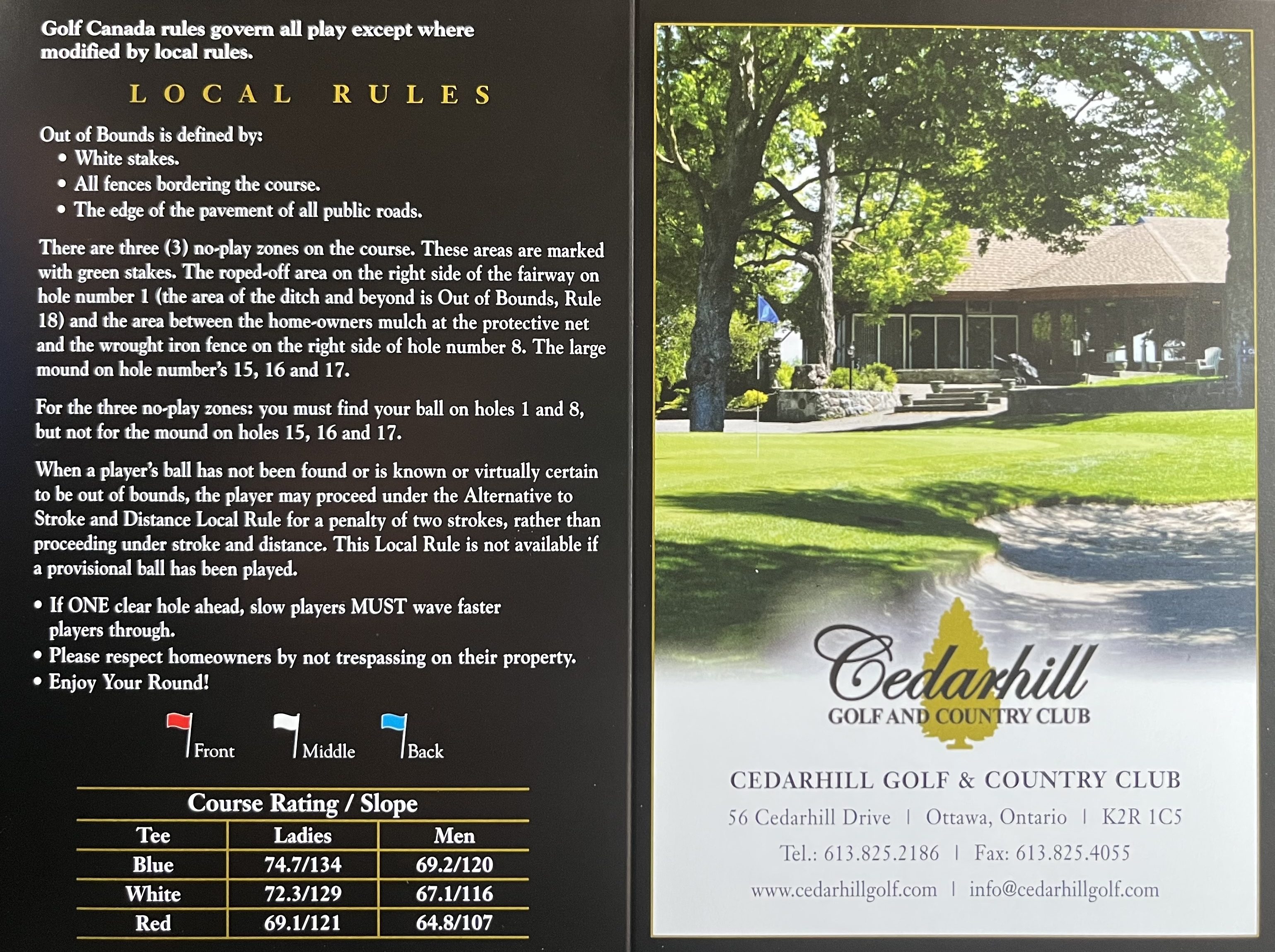 Course Details Cedarhill Golf & Country Club